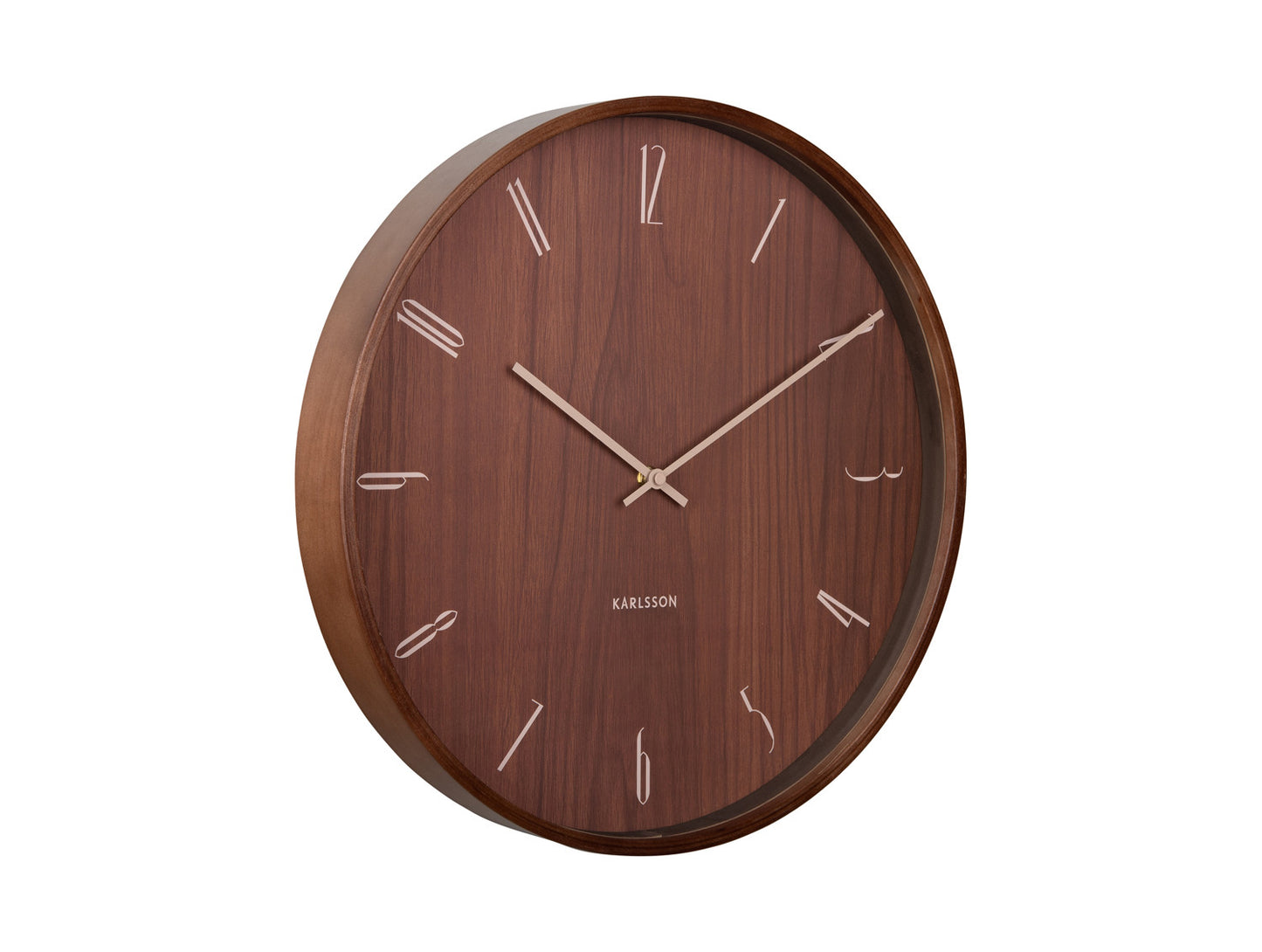 Wall Clock Dark Wood