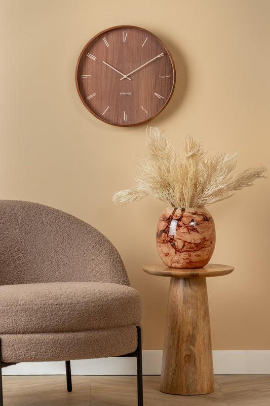 Wall Clock Dark Wood