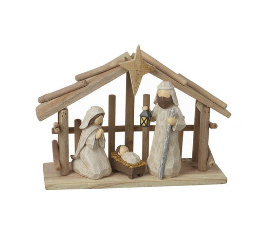 Wooden Nativity Stable